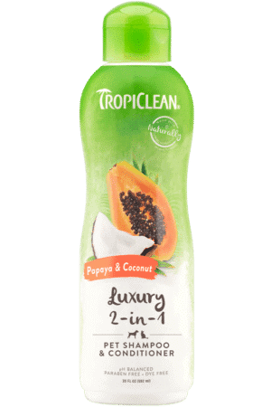 TROPICLEAN Pet Shampoo Papaya & Coconut Luxury 2-in-1